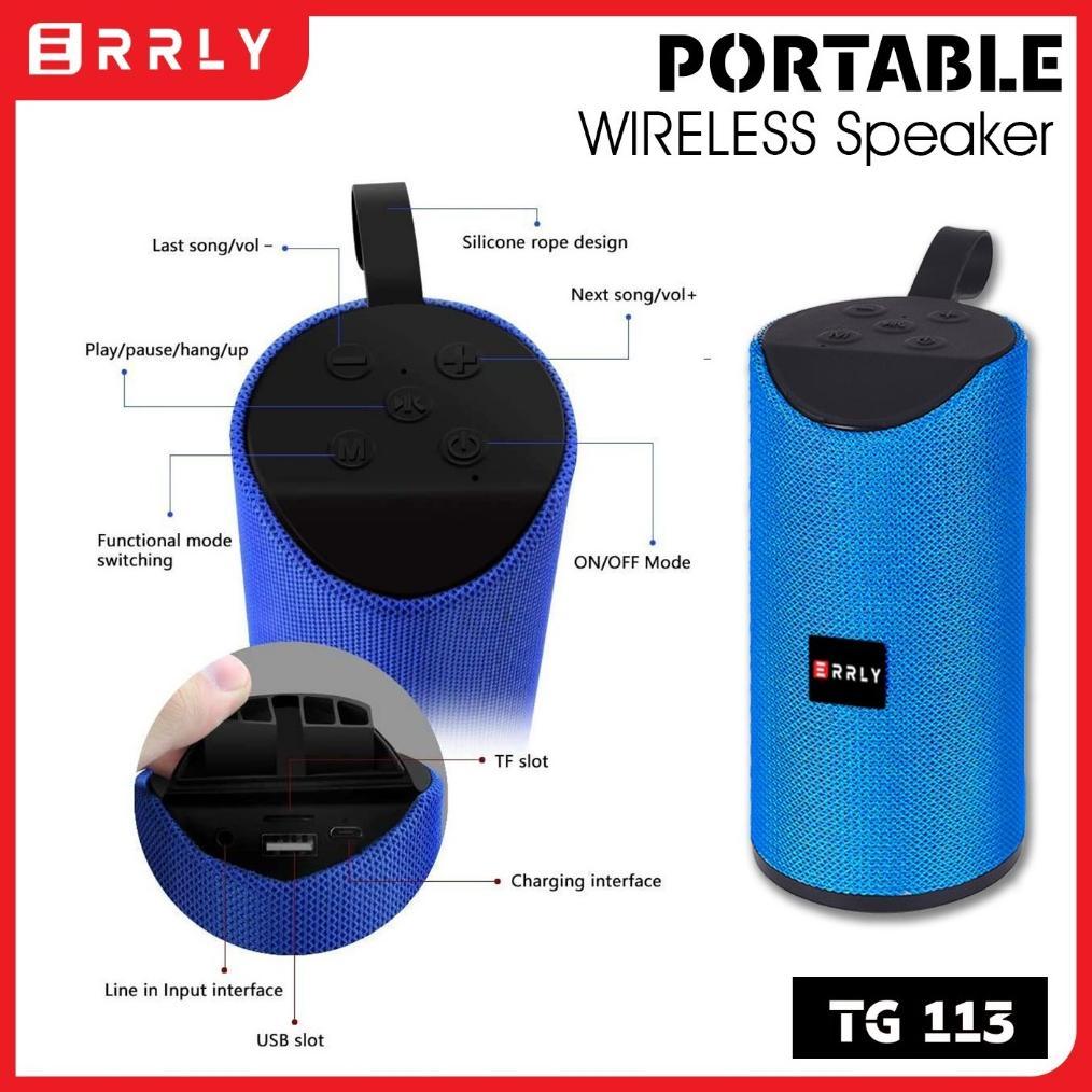 BIG PROMO CUCI GUDANG SPEAKER BLUETOOH TG113 WIRELESS PORTABLE SPEAKER AKTIF DUAL SUBWOFER BASS
