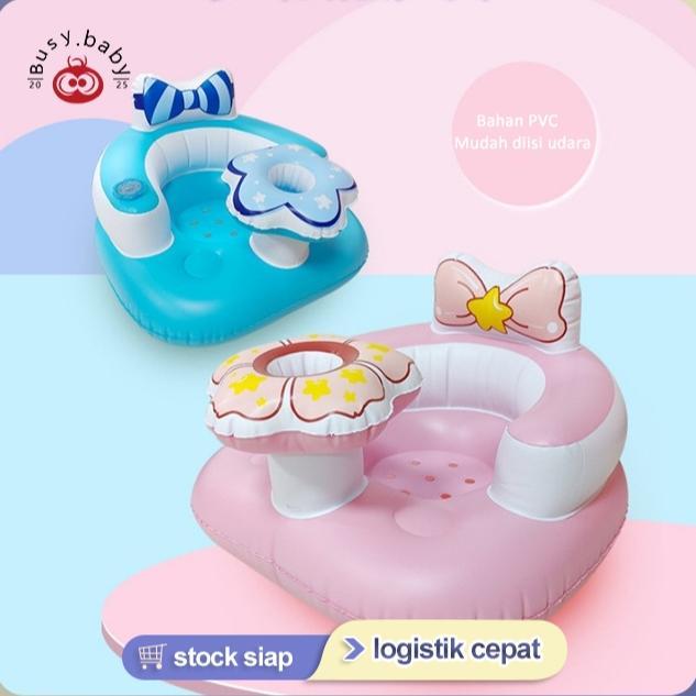 Dasi Busur Kursi Belajar Bayi Kursi Makan Kursi Makan Tiup PVC Kursi Portabel Tiup bayi sofa