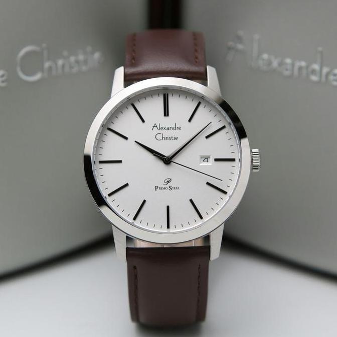 Jam Tangan Pria Wanita Alexandre Christie rantai/ kulit AC1007 / 1007
