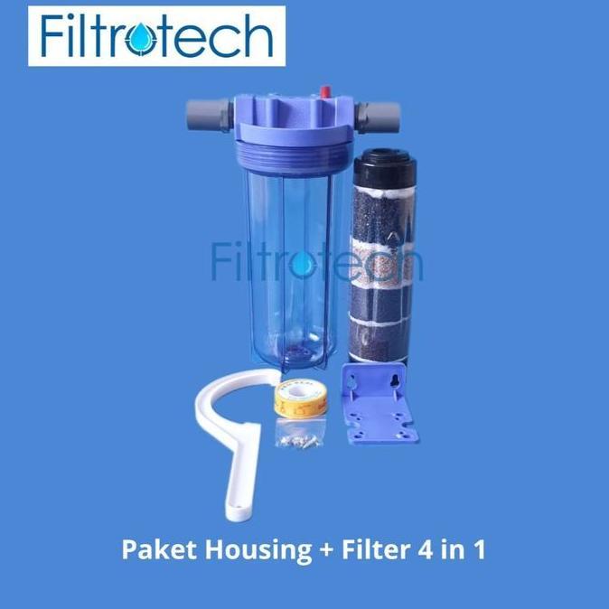 Paket  Housing Filter + Filter Air Sumur 4in1 10 inch 1 Tahap