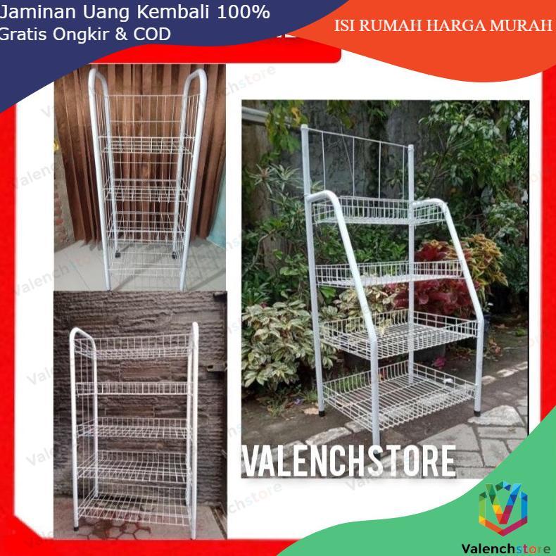 Rak chiki 4 Susun Serbaguna/Rak snack / rak serbaguna / rak dapur / Keranjang Roti /Keranjang Susun 