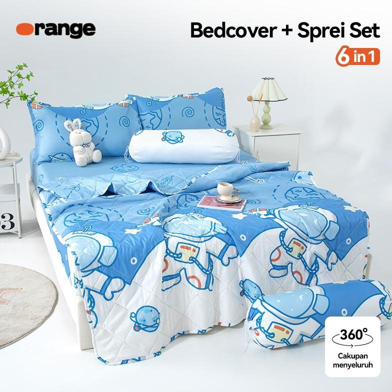 Bedcover set 120X200CM 160x200CM 180x200CM SELIMUT sprei + bedcover+sarung bantal dan sarung guling