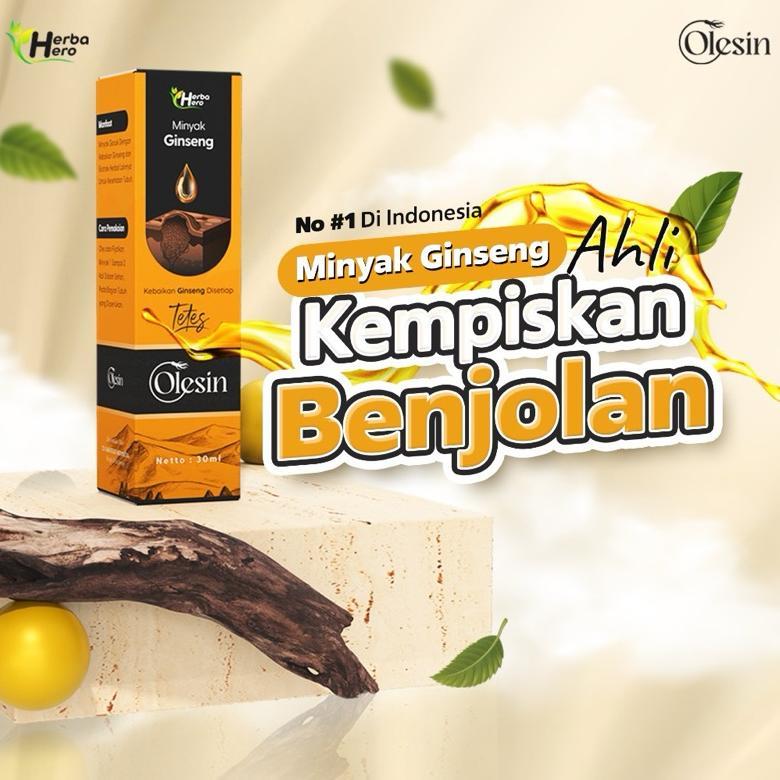 OLESIN ID ORIGINAL 100% Asli Minyak Ginseng Obat Benjolan, Kelenjar Getah Bening, Tumor, Kanker