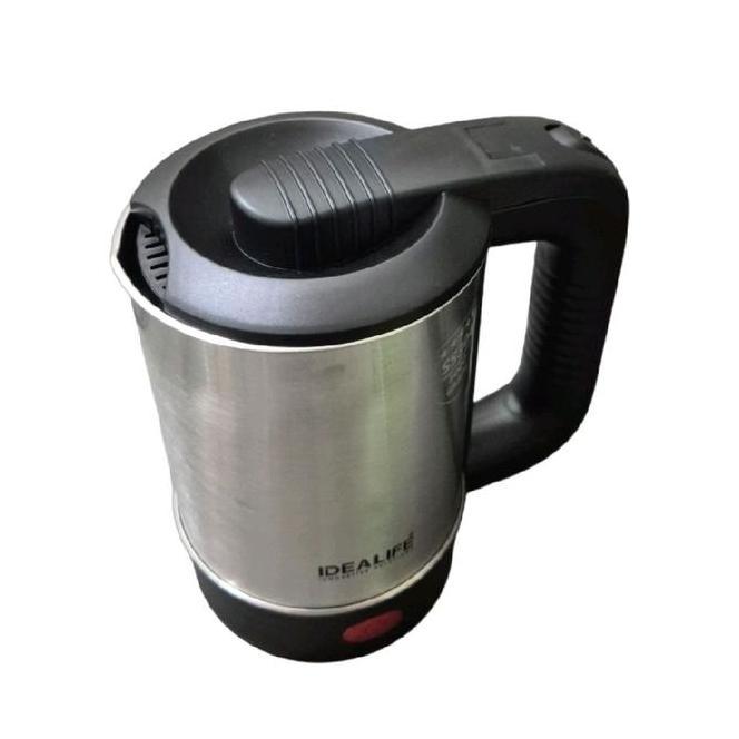 Teko Listrik Pemanas Air Il100 0.5 L Stainless Steel Garansi 1Th Free 2 Gelas Hitam El Low Watt 600 