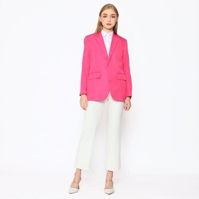 YUNG BASIC BLAZER - Blazer Wanita Bahan Hhtwist Tebal Adem Lapis Furing Bahu Busa Cocok untuk Seraga