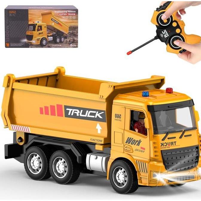 Bouncezz - Mainan RC Dump Truk Pasir Remote Control Canter Truk Berat Mainan Anak