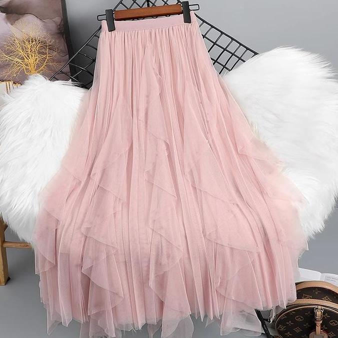 Tutu skirt rawis dewasa 3lyr /75cm Rok tutu asimetris panjang premium zig-zag Rok Tutu 7/9 Tebal Lay