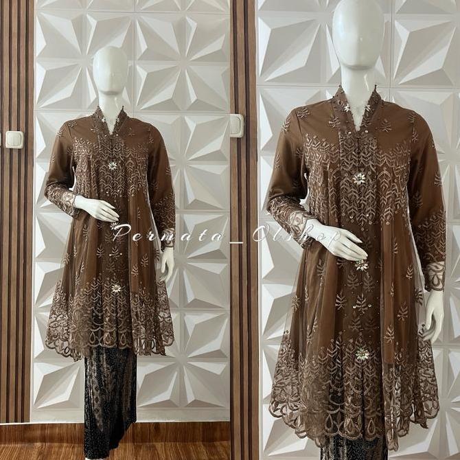 Kebaya Tunik Floy Payet Modern / Kebaya Busui Kartini Payet / Kebaya Wisuda / Kebaya Kurung Modern A