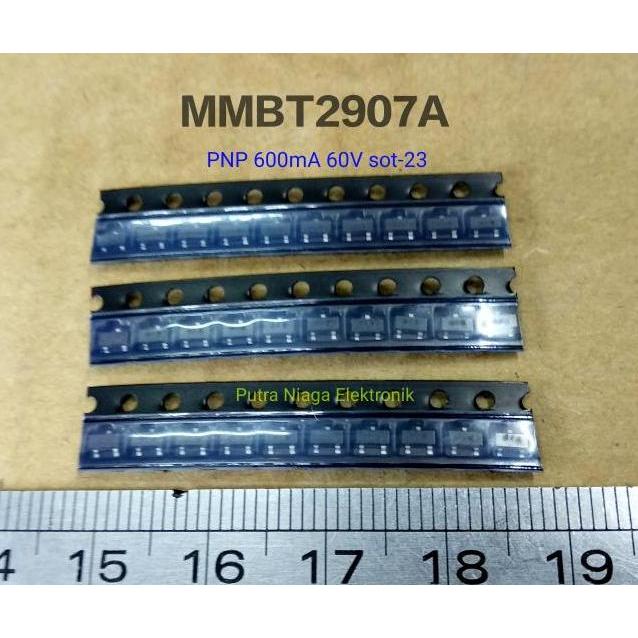 Murah (10) Transistor SMD MMBT2907 SOT-23 PNP TR 2N2907 sot23 marking : 2F putran1a Kualitas Baik