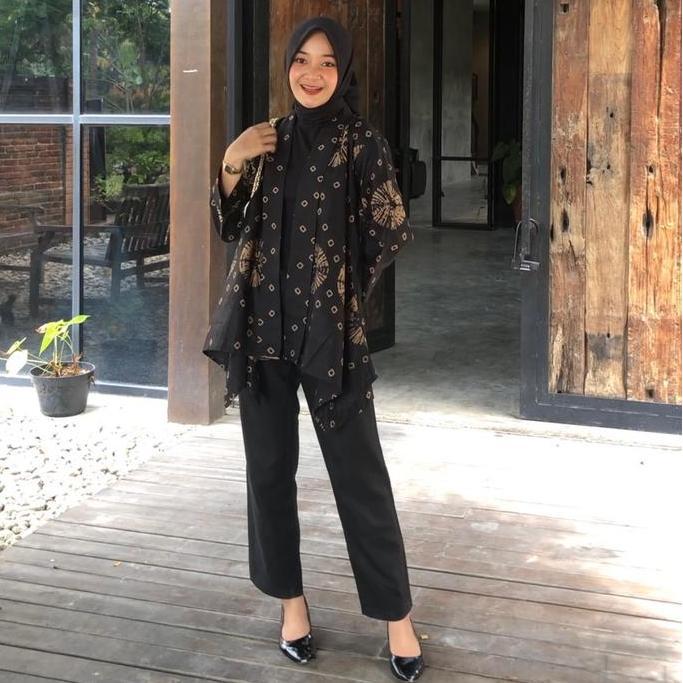 BLAZER WANITA NIKITA KATUN BATIK OUTER KERJA