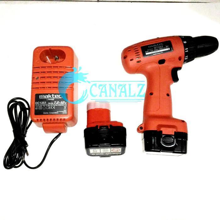 Cordless Driver Drill Maktec Mt062Sk2 - Mesin Bor Baterai Maktec Mt 062 Sk2 - Maktec By Makita Origi