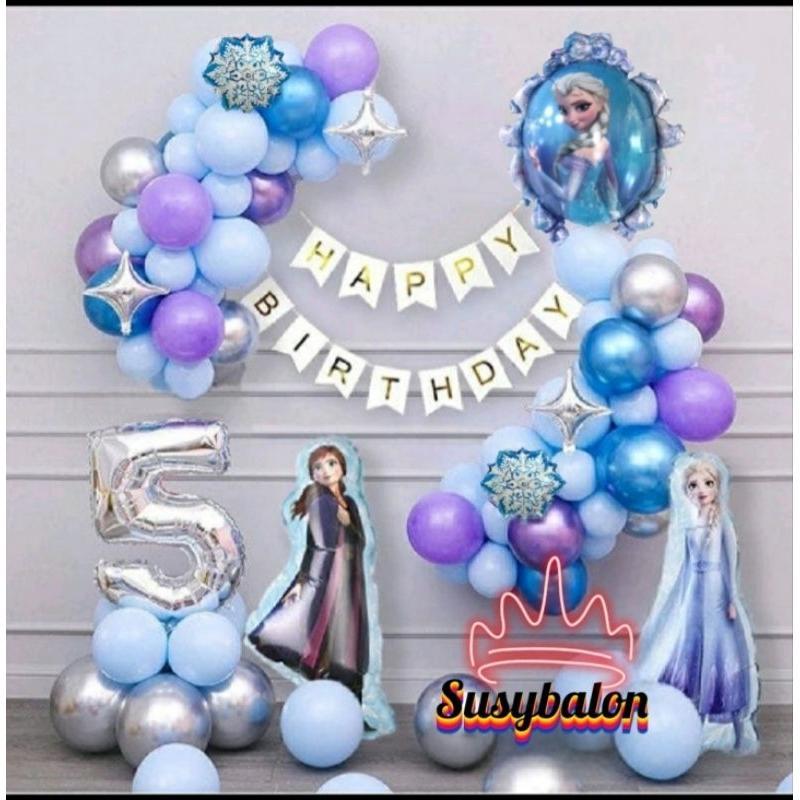 Paket Dekorasi Frozen/Hiasan Ulang Tahun Frozen