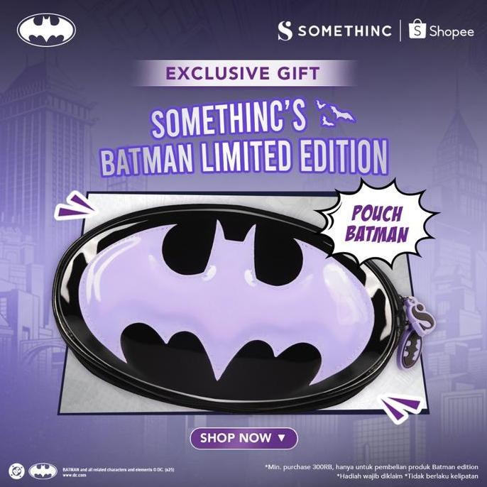 New- SOMETHINC Batman Series - Ceraplump Tinted Lip Balm, Low pH Gentle Jelly Cleanser, Tipsy Lashli