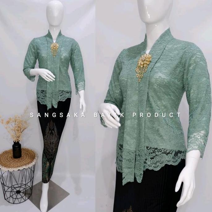 set kebaya modern floy favorit/kebaya tradisional Tunik busui/kebaya brokat Kartini Dress Kain Setel