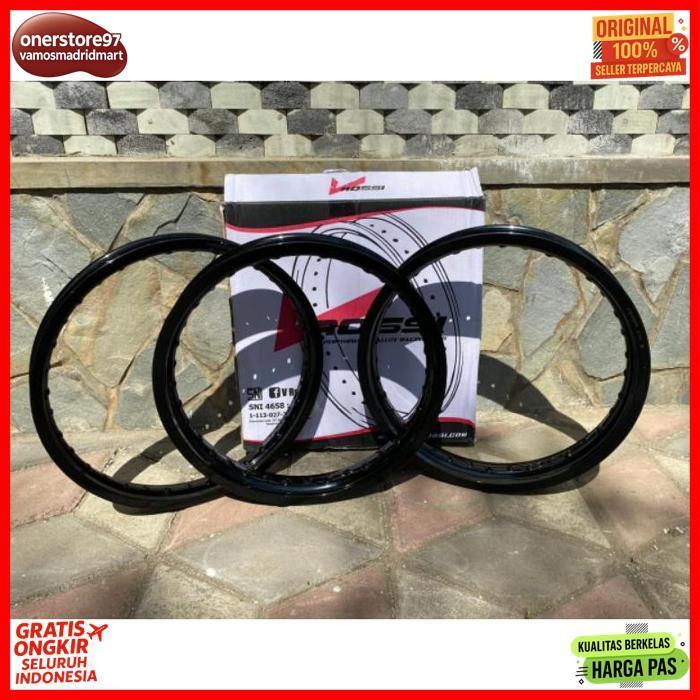HotSale Velg Pelek Rossi Vrossi Wm Hitam Glossy Hitam Gilap Size 120 140 160 185 215 Ring 17