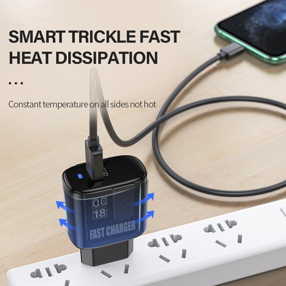 terbaru (hot)kivee kepala charger mini fast charging kv-ae87 adaptor for iphone samsung xiaomi oppo