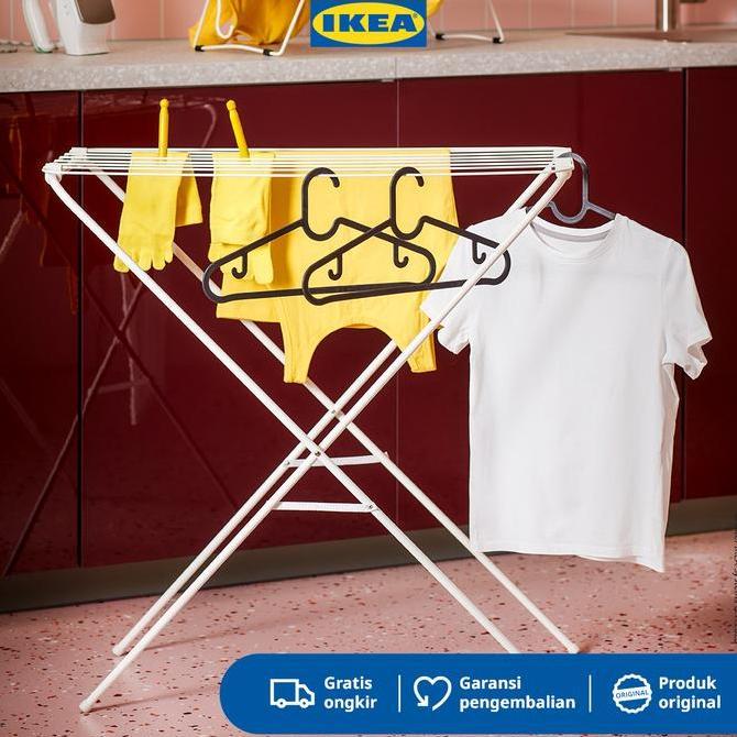 IKEA JALL Jemuran Baju Putih Bisa Dilipat