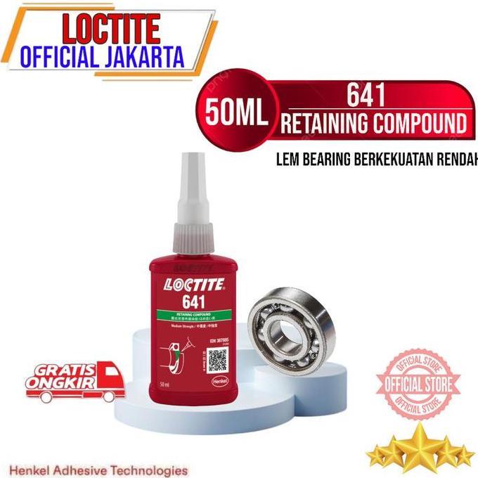Promo LOCTITE 641 Retaining Compound Lem 641 50 ml Lem Bearing Lem Shaft Loctite 641 50ml Diskon
