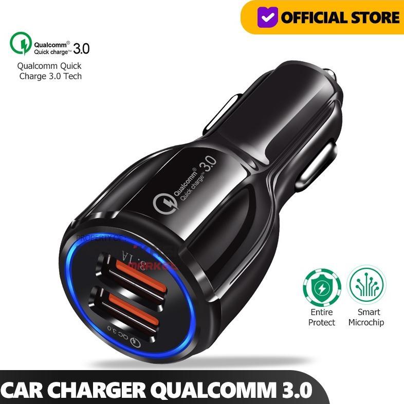 QualityTerbaik- Car Quick Charger QUALCOMM Fast Charging Charger Casan HP Mobil QC 3.0