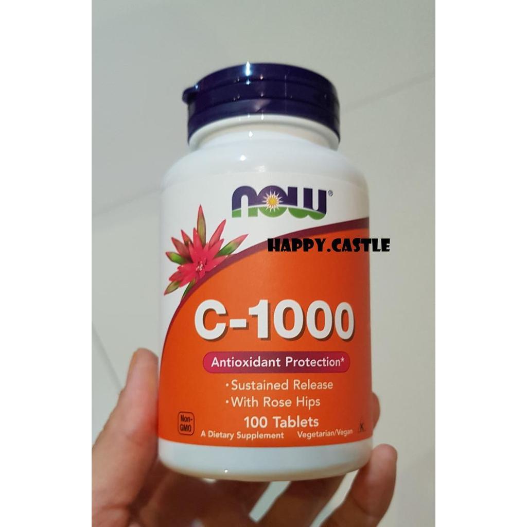 NOW FOODS vitamin C - 1000mg isi 100 tablet Now Vitamin C 1000mg C-500