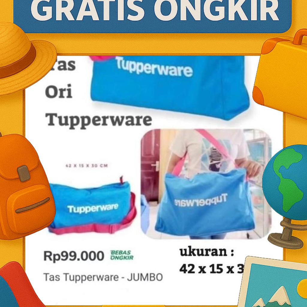 Tas Berpergian Travel - Tas Perjalanan Mudik Tupperware Bag