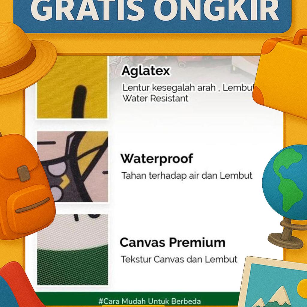 Disney Donald Duck 09 Sarung Koper Luggage Cover 20-32 Inch Bahan Aglatex Oeko-Tex Sertifikat Perlin