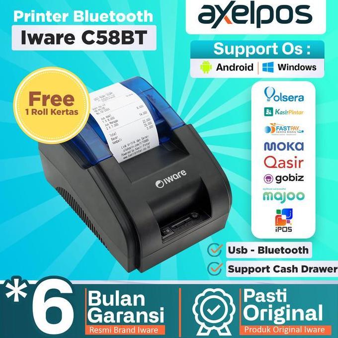 PRINTER KASIR BLUETOOTH C-58BT SUPPORT MOKAPOS GOBIZ