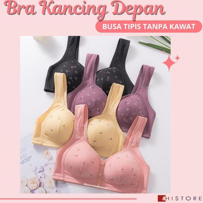 Promo Bra Wanita Seamless Push Up Kancing Depan Busa Tipis Lembut dan Nyaman Bh Tanpa Kawat Elegan 2