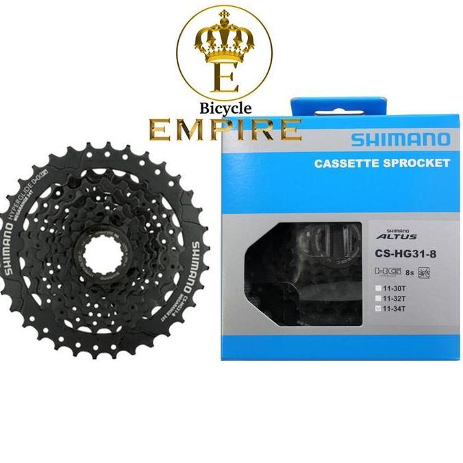 Promo Shimano HG31 Cassette Sprocket 8 Speed 11-32T 11-34T Megarange Bicycle Empire Diskon