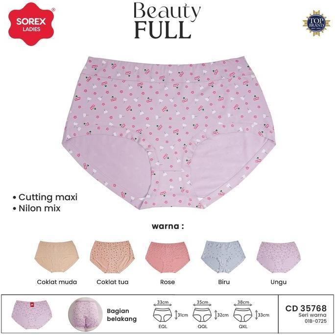 Murah Celana Dalam Wanita Sorex Jumbo Plus Size Besar Big Size Maxi Tinggi Lembut Elegan Full Motif 