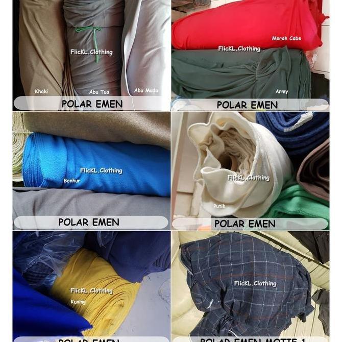 Diskon Bahan Kain Polar Emen Pe Dalaman Jaket Training Puring Sweater