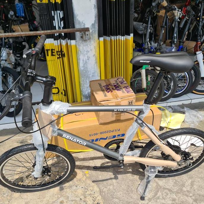 Promo Sepeda Minivelo 20 Senator New 8 speed rem cakram Diskon