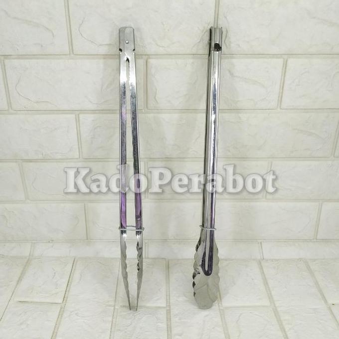 New- capitan food clip stainless steel 40cm - capitan panjang jumbo bbq