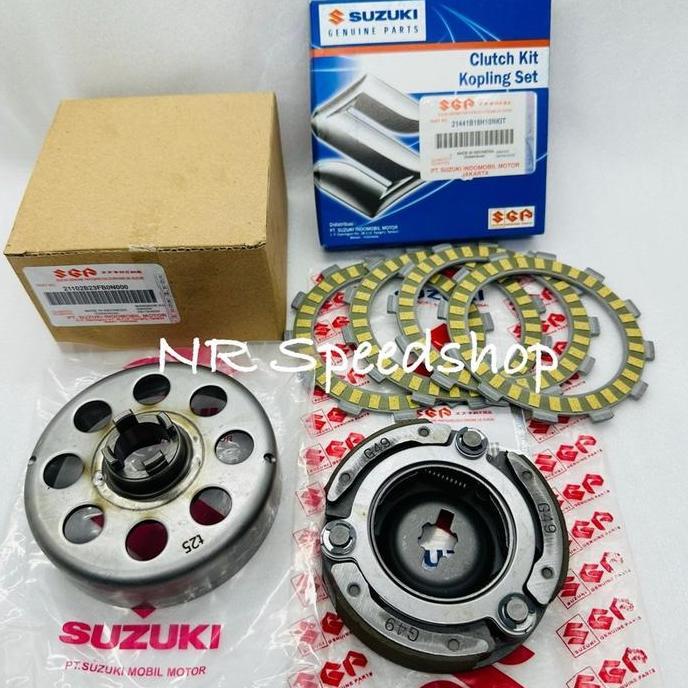 Paket Lonceng Mangkok Ganda + Kampas Ganda Assy + Plat Kopling Shogun 125 Sp Shogun 125 R Rr Fl Fd A