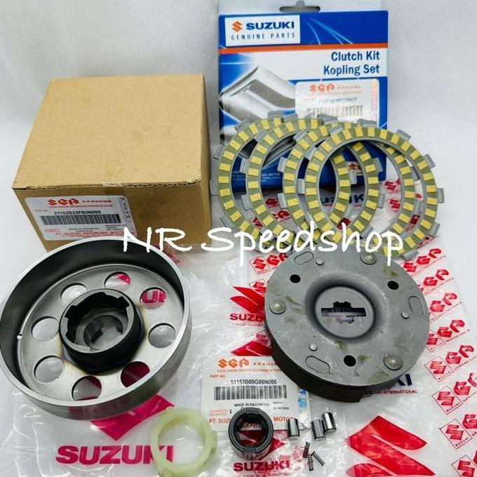 Paket Mangkok Ganda + Kampas Ganda Assy + Plat Kopling + Cage Shogun 125 Sp Shogun 125 R Rr Fl Fd Ar