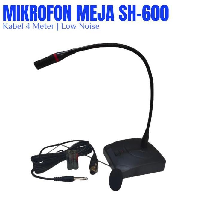 Microphone Meja Mic Podium Mic Mimbar Microphone Kabel Sh-600 Conference Microphone Low Noise Mic Ra