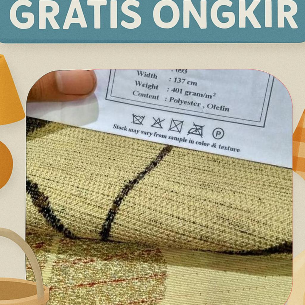 Bahan Kain Meubel Sofa Kursi Ateja Divine Motif Bunga Besar - Devenus