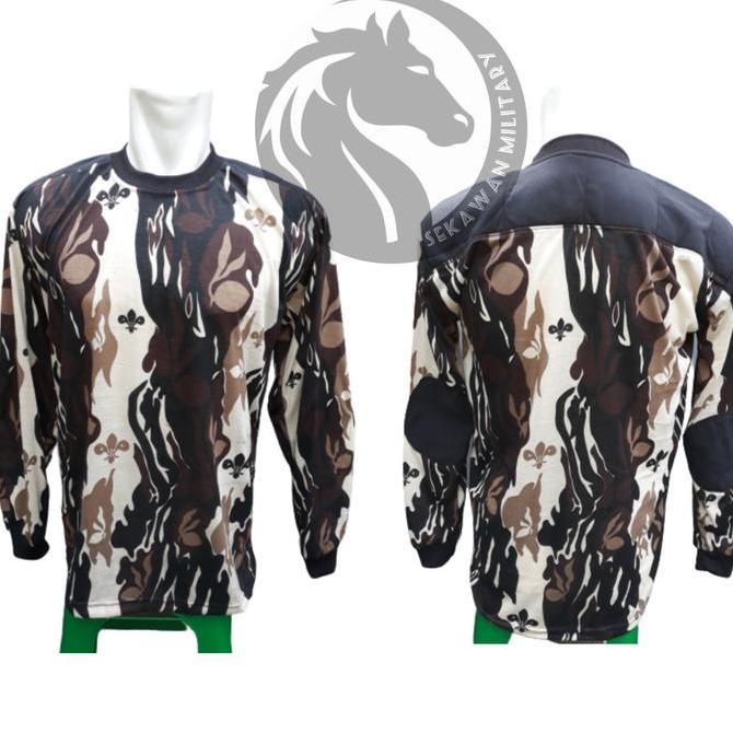 New- Baju Kaos Panjang Loreng Pramuka