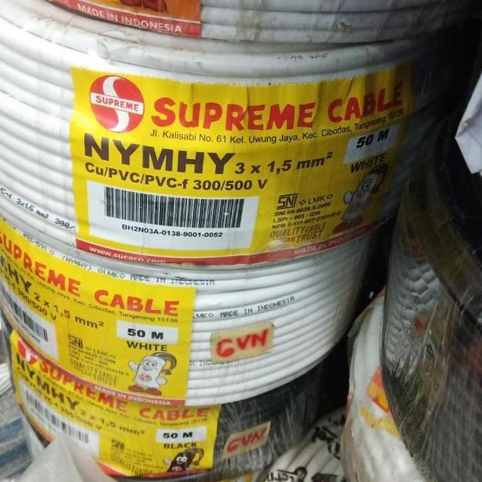 TERMURAH - kabel nymhy 3 x 1,5 perdana/kabel serabut 3 x 1,5 mm/kabel serabut