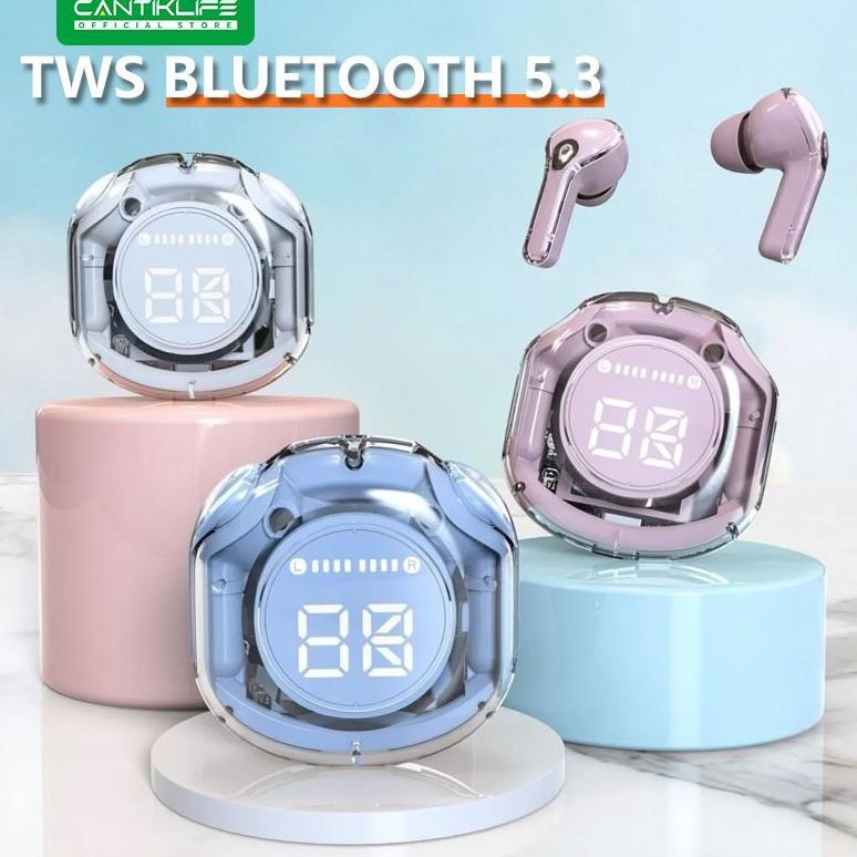 NEW TWS HK16 Bluetooth Headset Intelligent Noise Cancelling Wireless Headset Transparent body Blueto