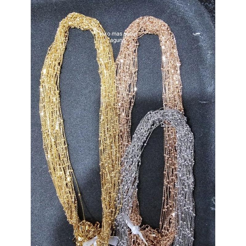 Kalung Jedar Cantik Biji Lada Kuning Putih Murah Nori Ubs Emas Asli