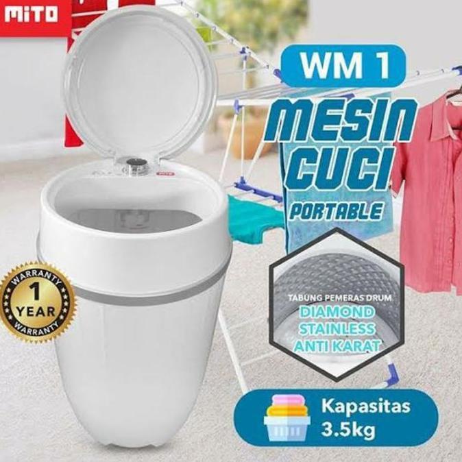 New- Mesin Cuci Mito WM 1 Kapasitas 3,5 kg Mesin Cuci Mini Mito