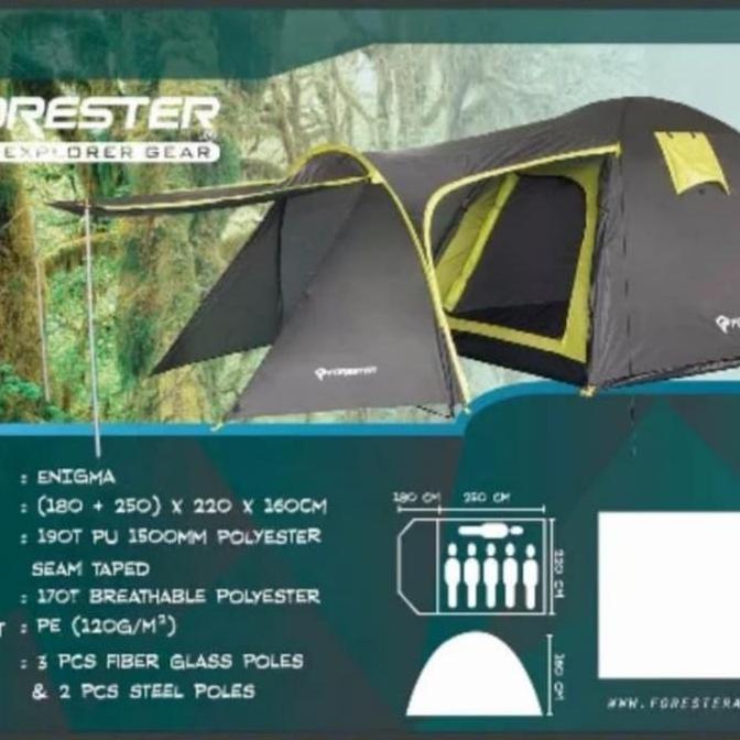 Terlaris Tenda Forester Enigma Kapasitas 6 Persons - Tenda Camping Enigma