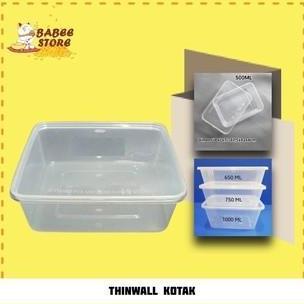 New- KOTAK MAKAN PLASTIK THINWALL / DISPOSABLE TUPPERWARE / TEMPAT MAKAN