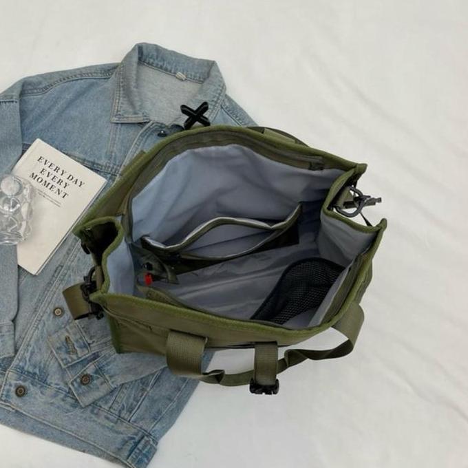 Sylviaori- Tote And Sling Bag Simple Nylon Waterproof Unisex