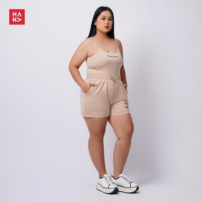 Terpopuler- Hana Fashion - Kimmy Set Sunday Printing/Set Tank Top Dan Celana Pendek Wanita- St026 Se
