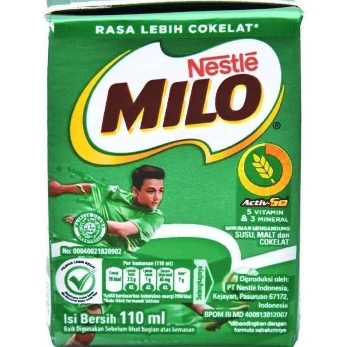 New- MILO UHT 110ML DUS ISI 36 PCS - NESTLE MILO SUSU COKELAT KOTAK KECIL 110 ML X 36 PAK KARTON RAS