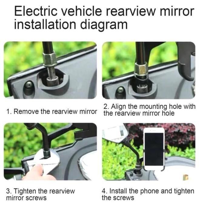 New- phone holder motor spion Holder motor / sepeda Holder HP Besi Kuat Ori