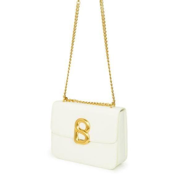 BUTTONSCARVES Audrey Chain Leather Bag Medium - White