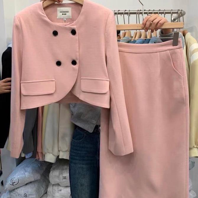 YDFASHIONSHOP / SET ROK POLOS LENGAN PANJANG KANCING 8729 / SETELAN KOREA / SETELAN WANITA / OOTD WA